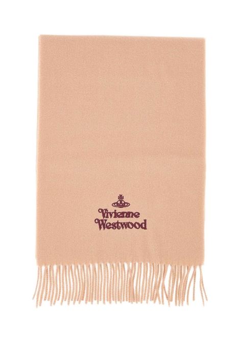 embroidered scarf unisex beige VIVIENNE WESTWOOD | 81030007-W00Q7-AABC401